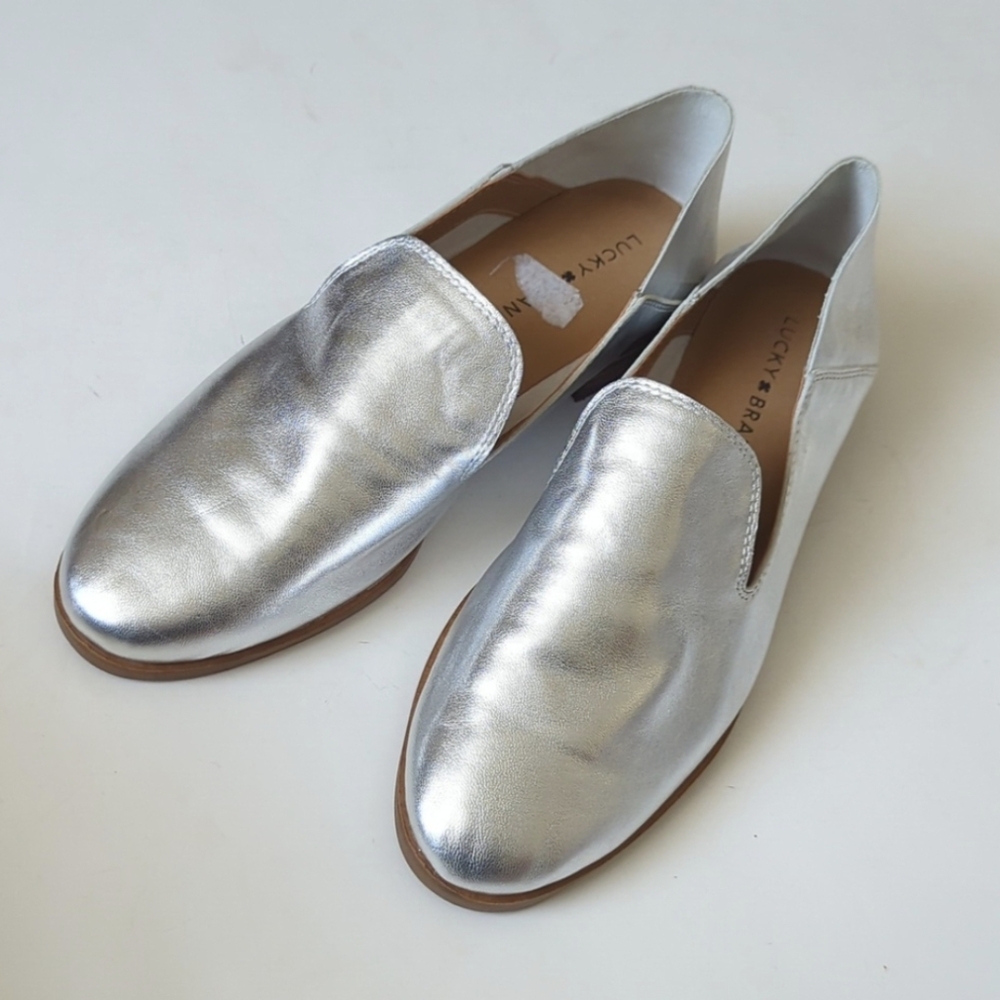 Lucky Brand Women's Silver Loafers